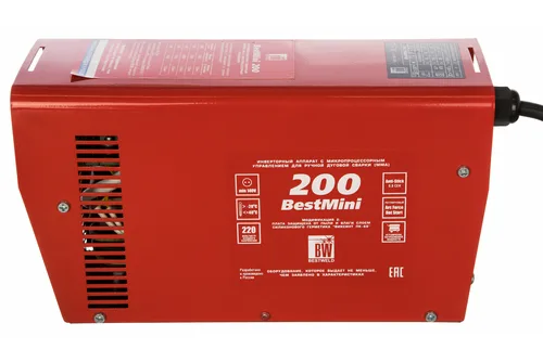 Инвертор сварочный  БэстМини 200, 220В, 200А, 5мм