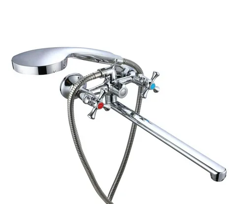 Смеситель VODA Laguna для ванны, излив 350мм, с аксессуарами