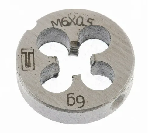 Плашка СИБРТЕХ, 6х0,5мм, метрическая, инструментальная сталь