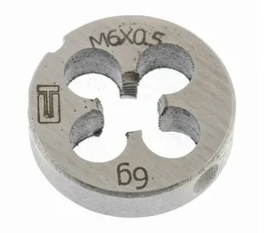 Плашка СИБРТЕХ, 6х0,5мм, метрическая, инструментальная сталь