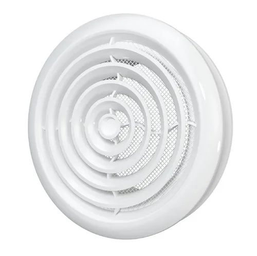 Диффузор приточно-вытяжной со стопорным кольцом и фланцем D100