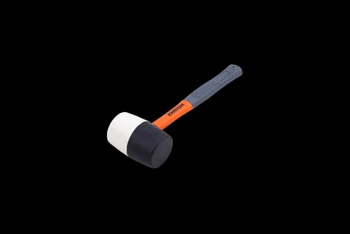 Киянка фиберглассовая обрезиненная рукоятка Кратон 0,45 кг черно-белая