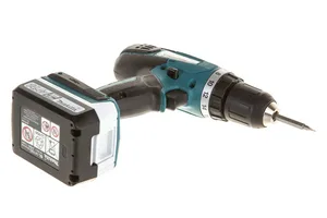 Дрель-шуруповерт аккум MAKITA DF347DWLE 14.4В,2х1.5АчLi-ion,БЗП-10мм чем,фонарь,G-серия