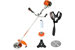 Триммер бензиновый PATRIOT PT 555, 2210 Вт, диск  нож, леска, состоит из 2 частей