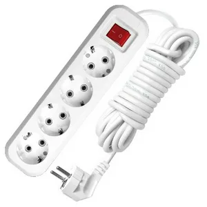 Удлинитель Универсал S-304, 4гн., 5м, ПВС, 3х1, защ.корпус