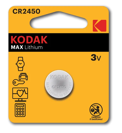 Батарейка Kodak CR2450-BL1 MAX Lithium, 1 шт.