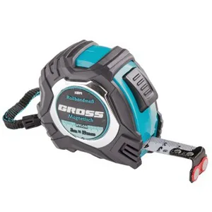 Рулетка GROSS, Magnetisch, обрезин. корпус,автоматич. фиксация, нейлон. покр.,магн.зацеп. 5мx19м