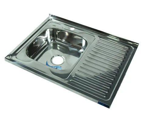 Мойка I-TECH квадратная накладная с сушилкой справа 800х600х160х0,6 пол