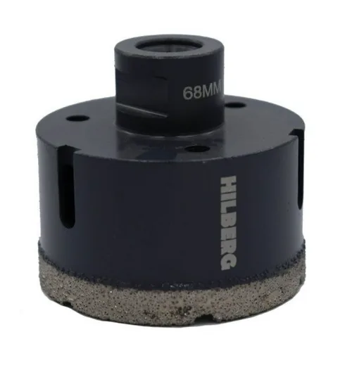 Коронка алмазная Hilberg Super Hard,68 мм 6Т  М14,для УШМ (керамогранит, гранит)