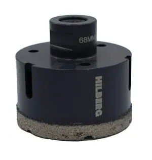 Коронка алмазная Hilberg Super Hard,68 мм 6Т  М14,для УШМ (керамогранит, гранит)