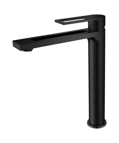 Смеситель для умывальника I-TECH, ARIES 11, однорычажный, черный, гайка