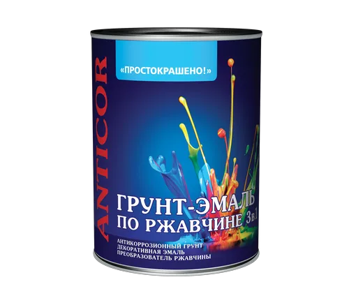 Грунт-эмаль Простокрашено по ржавчине чёрная, 5кг