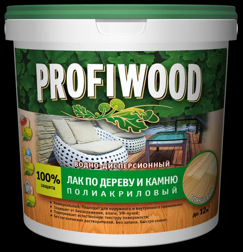 Лак ВД Profiwood, по дереву и камню, глянцевый, 2,2кг