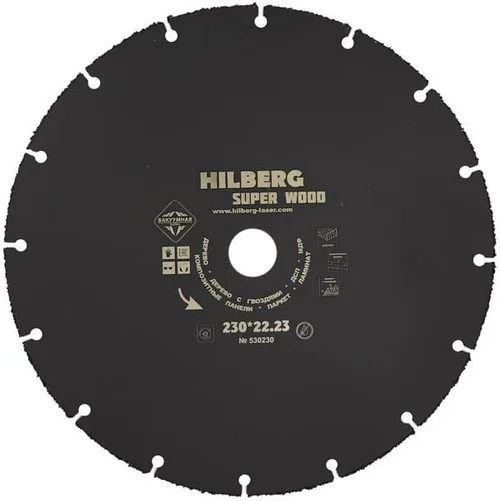 Диск пильный для УШМ TRIO-DIAMOND 230 Hilberg Super Wood 230*22.23 mm