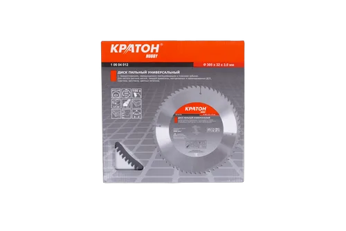 Диск пильный универсальный Кратон Ø305x32/30х3,0 мм, 100Т