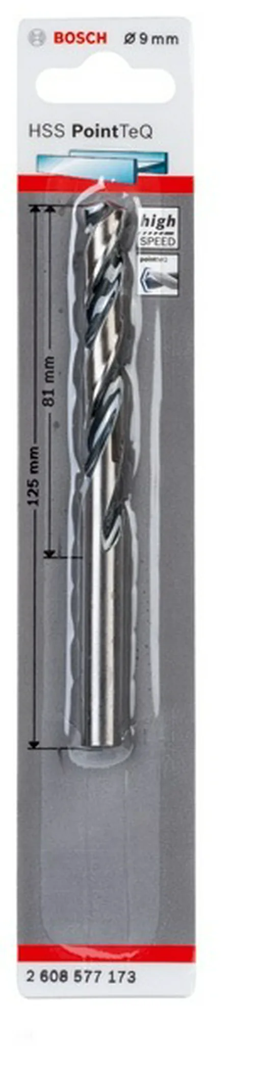 Сверло по металлу спиральное BOSCH  PointTec 9mm