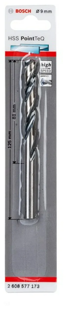 Сверло по металлу спиральное BOSCH  PointTec 9mm