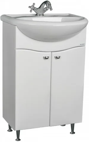 Тумба Уют 60 Волна без ящика + Раковина Уют 60  АЙСБЕРГ