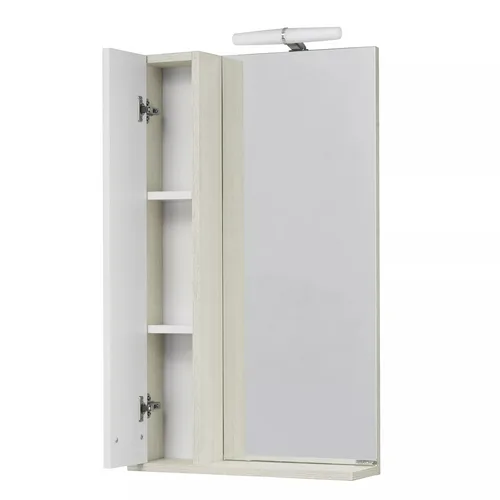 Зеркало-шкаф АКВАТОН Бекка 50 Белый/Дуб Сомерсет