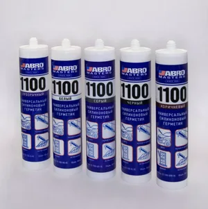 Герметик универсальный силиконовый 1100 ABRO MASTERS (серый) 280 мл