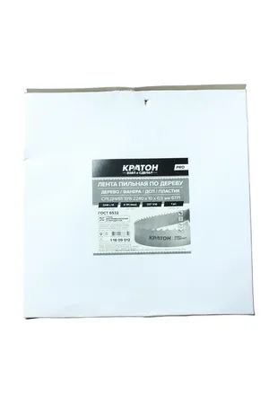 Лента пильная по дереву Кратон, средний зуб 2240 х 10 х 0,5 мм 6TPI