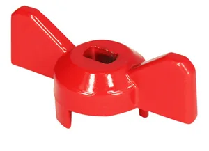 Ручка-бабочка усиленная, для крана КРАСНАЯ, 1/2"-3/4", MP
