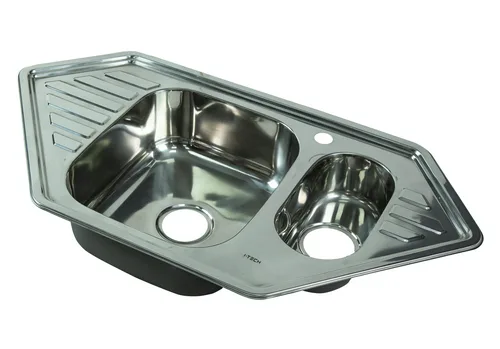 Мойка I-TECH двойная с сушилкой с двух сторон 950х500х205х0,8 пол