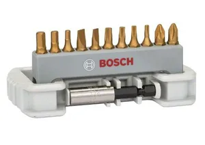 Набор бит BOSCH Max Grip 11бит PH/PZ/T/S/HEX + магнитный держатель