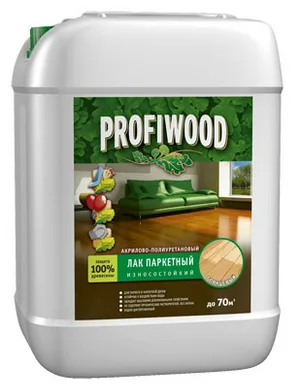 Лак PROFIWOOD паркетный акрилово-полиуретовый, глянцевый 0,9 кг
