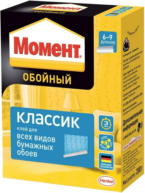 Клей обойный Момент Классик, 200г