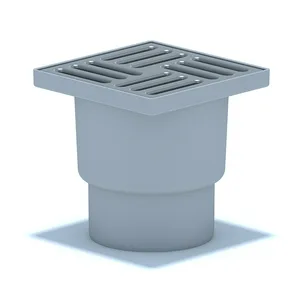 Трап вертикальный АНИ пласт с решеткой из нержавеющей стали 150х150, выпуск 110мм, TA1212