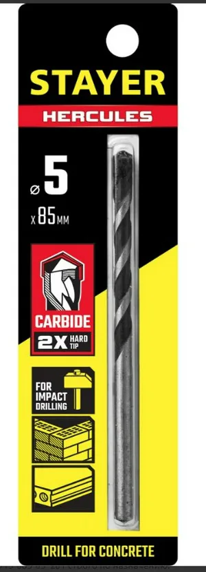 Сверло по бетону STAYER Hercules, 5 x 85 мм