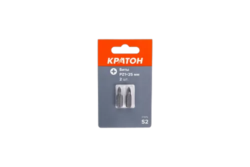 Бит Кратон РZ1 х 25 мм, сталь S2, 2шт