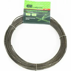 Проволока СИБРТЕХ стальная 20 м, вязальная, термообработанная 1,6 мм 