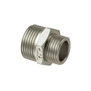 Ниппель переходной RTP НР-НР 1/2"х3/8", латунь/никель