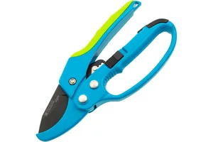 Секатор Palisad LUXE 60560  плоскостной+контактный, храповый, d=22мм, 20см