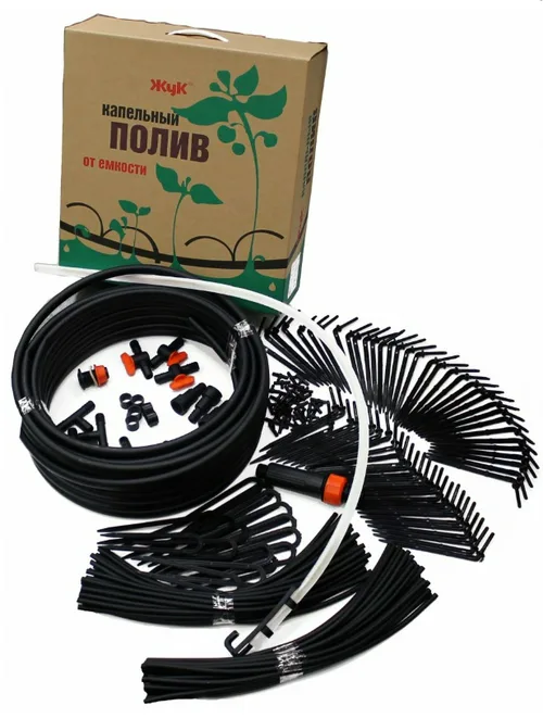 Полив капельный Жук, тепличный, от ёмкости на 60 растений