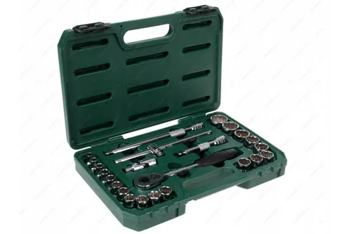 Набор торцевых 12-гр. головок Sata 1/2" 24 предметов, S09060