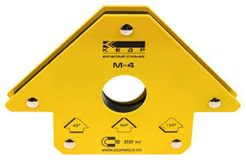 Угольник магнитный для сварочных работ КЕДР М-4, до 22 кг