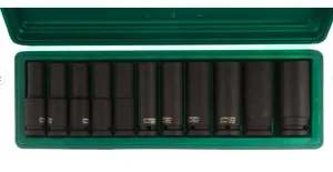 Набор головок Jonnesway торцевых ударных глубоких 1/2"DR, 10-24 мм, 11 пр