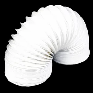 Воздуховод гибкий армир  белый ПВХ d-125, L=2м ЭРА  