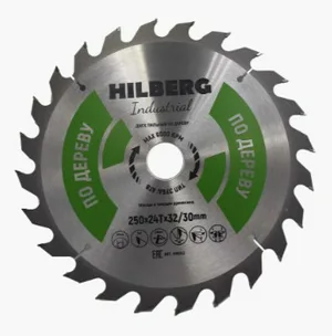Диск пильный по дереву Hilberg Industrial HW253 250*32/30*24Т
