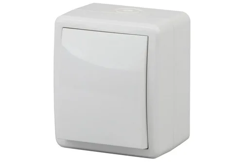 Выключатель ЭРА Эксперт 1 кл. накладной белый 11-1401-01, 10АХ-250В, IP54