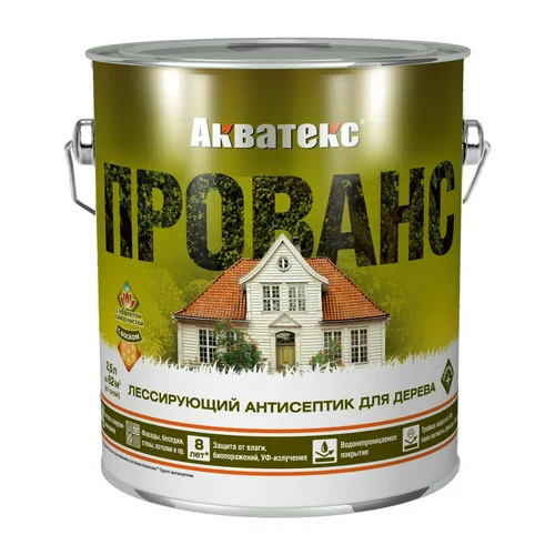 Антисептик Акватекс Прованс,лессирующий,орех, 2,5л