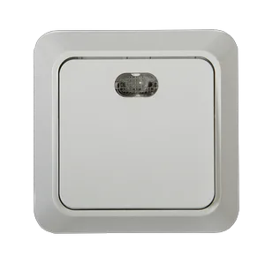 Выключатель BOLLETO 1кл накладной подсветкой белый 7121 IN HOME