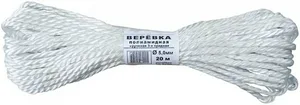 Веревка FIT крученая, капроновая, 3,1ммх20м, р/н=150кгс