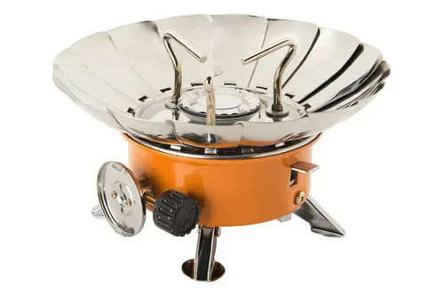 Плита газовая TOURIST TULPAN-S портативная, пьезоподжиг, цанг. и бытов. былоны, кейс