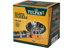Плита газовая TOURIST TULPAN-S портативная, пьезоподжиг, цанг. и бытов. былоны, кейс