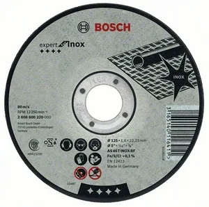 Диск отрезной по нержав стали BOSCH, 115x2мм, 093