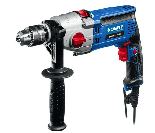 Дрель ударная ЗУБР ДУ-П850-2, Профессионал, 850Вт,13мм, 2 скорости, мет. корпус, кейс